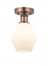 Innovations Lighting 616-1F-AC-G651-6 - Cindyrella - 1 Light - 6 inch - Antique Copper - Semi-Flush Mount