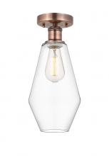 Innovations Lighting 616-1F-AC-G652-7 - Cindyrella - 1 Light - 7 inch - Antique Copper - Semi-Flush Mount