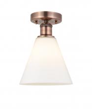 Innovations Lighting 616-1F-AC-GBC-81 - Berkshire - 1 Light - 8 inch - Antique Copper - Semi-Flush Mount