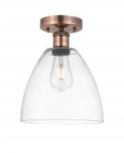 Innovations Lighting 616-1F-AC-GBD-92 - Bristol - 1 Light - 9 inch - Antique Copper - Semi-Flush Mount