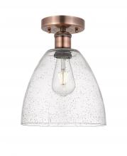 Innovations Lighting 616-1F-AC-GBD-94 - Bristol - 1 Light - 9 inch - Antique Copper - Semi-Flush Mount