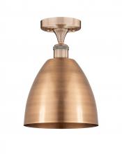 Innovations Lighting 616-1F-AC-MBD-9-AC - Bristol - 1 Light - 9 inch - Antique Copper - Semi-Flush Mount