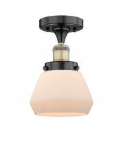 Innovations Lighting 616-1F-BAB-G171 - Fulton - 1 Light - 7 inch - Black Antique Brass - Semi-Flush Mount