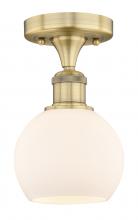 Innovations Lighting 616-1F-BB-G121-6 - Athens - 1 Light - 6 inch - Brushed Brass - Semi-Flush Mount