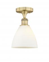 Innovations Lighting 616-1F-BB-GBD-751 - Bristol - 1 Light - 8 inch - Brushed Brass - Semi-Flush Mount