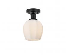 Innovations Lighting 616-1F-BK-G461-6 - Norfolk - 1 Light - 6 inch - Matte Black - Semi-Flush Mount