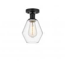 Innovations Lighting 616-1F-BK-G652-6 - Cindyrella - 1 Light - 6 inch - Matte Black - Semi-Flush Mount