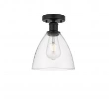 Innovations Lighting 616-1F-BK-GBD-752 - Bristol - 1 Light - 8 inch - Matte Black - Semi-Flush Mount