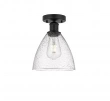 Innovations Lighting 616-1F-BK-GBD-754 - Bristol - 1 Light - 8 inch - Matte Black - Semi-Flush Mount