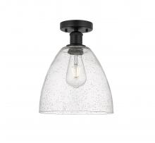 Innovations Lighting 616-1F-BK-GBD-94 - Bristol - 1 Light - 9 inch - Matte Black - Semi-Flush Mount