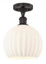 Innovations Lighting 616-1F-OB-G1217-10WV - White Venetian - 1 Light - 10 inch - Oil Rubbed Bronze - Semi-Flush Mount