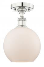 Innovations Lighting 616-1F-PN-G121-8 - Athens - 1 Light - 8 inch - Polished Nickel - Semi-Flush Mount