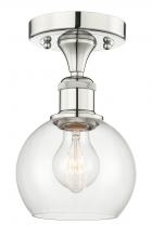 Innovations Lighting 616-1F-PN-G122-6 - Athens - 1 Light - 6 inch - Polished Nickel - Semi-Flush Mount