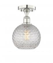 Innovations Lighting 616-1F-PN-G122C-8CL - Athens - 1 Light - 8 inch - Polished Nickel - Semi-Flush Mount