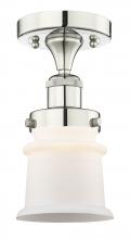 Innovations Lighting 616-1F-PN-G181S - Canton - 1 Light - 5 inch - Polished Nickel - Semi-Flush Mount