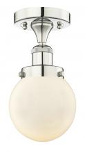Innovations Lighting 616-1F-PN-G201-6 - Beacon - 1 Light - 6 inch - Polished Nickel - Semi-Flush Mount