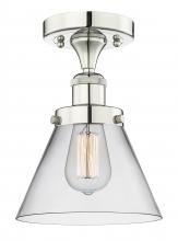 Innovations Lighting 616-1F-PN-G42 - Cone - 1 Light - 8 inch - Polished Nickel - Semi-Flush Mount