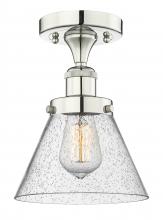 Innovations Lighting 616-1F-PN-G44 - Cone - 1 Light - 8 inch - Polished Nickel - Semi-Flush Mount