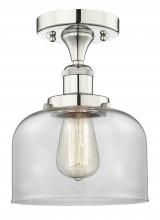 Innovations Lighting 616-1F-PN-G72 - Bell - 1 Light - 8 inch - Polished Nickel - Semi-Flush Mount