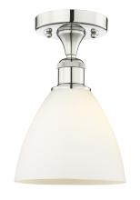 Innovations Lighting 616-1F-PN-GBD-751 - Bristol - 1 Light - 8 inch - Polished Nickel - Semi-Flush Mount