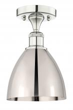 Innovations Lighting 616-1F-PN-MBD-75-PN - Bristol - 1 Light - 8 inch - Polished Nickel - Semi-Flush Mount