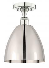 Innovations Lighting 616-1F-PN-MBD-9-PN - Bristol - 1 Light - 9 inch - Polished Nickel - Semi-Flush Mount