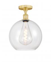 Innovations Lighting 616-1F-SG-G122-12 - Athens - 1 Light - 12 inch - Satin Gold - Semi-Flush Mount