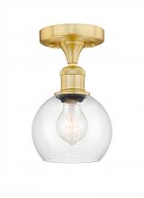 Innovations Lighting 616-1F-SG-G122-6 - Athens - 1 Light - 6 inch - Satin Gold - Semi-Flush Mount