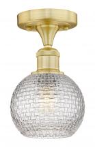 Innovations Lighting 616-1F-SG-G122C-6CL - Athens - 1 Light - 6 inch - Satin Gold - Semi-Flush Mount