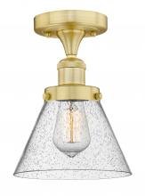 Innovations Lighting 616-1F-SG-G44 - Cone - 1 Light - 8 inch - Satin Gold - Semi-Flush Mount