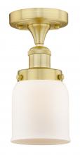 Innovations Lighting 616-1F-SG-G51 - Bell - 1 Light - 5 inch - Satin Gold - Semi-Flush Mount