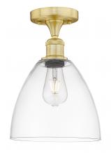 Innovations Lighting 616-1F-SG-GBD-92 - Bristol - 1 Light - 9 inch - Satin Gold - Semi-Flush Mount