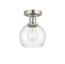 Innovations Lighting 616-1F-SN-G122-6 - Athens - 1 Light - 6 inch - Brushed Satin Nickel - Semi-Flush Mount