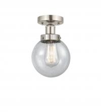 Innovations Lighting 616-1F-SN-G204-6 - Beacon - 1 Light - 6 inch - Brushed Satin Nickel - Semi-Flush Mount