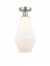 Innovations Lighting 616-1F-SN-G651-7 - Cindyrella - 1 Light - 7 inch - Brushed Satin Nickel - Semi-Flush Mount