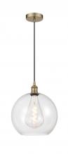 Innovations Lighting 616-1P-AB-G122-12 - Athens - 1 Light - 12 inch - Antique Brass - Cord hung - Mini Pendant