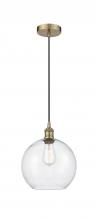 Innovations Lighting 616-1P-AB-G124-10 - Athens - 1 Light - 10 inch - Antique Brass - Cord hung - Mini Pendant