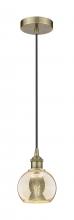Innovations Lighting 616-1P-AB-G128-6 - Athens - 1 Light - 6 inch - Antique Brass - Cord hung - Mini Pendant