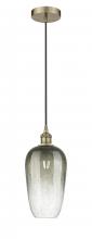 Innovations Lighting 616-1P-AB-G484-7SL - Brookhaven Flute - 1 Light - 7 inch - Antique Brass - Cord hung - Mini Pendant