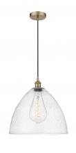 Innovations Lighting 616-1P-AB-GBD-164 - Bristol - 1 Light - 16 inch - Antique Brass - Cord hung - Pendant