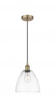 Innovations Lighting 616-1P-AB-GBD-92 - Bristol - 1 Light - 9 inch - Antique Brass - Cord hung - Mini Pendant