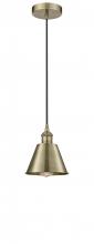 Innovations Lighting 616-1P-AB-M8-AB - Edison - 1 Light - 7 inch - Antique Brass - Mini Pendant