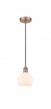 Innovations Lighting 616-1P-AC-G121-6 - Athens - 1 Light - 6 inch - Antique Copper - Cord hung - Mini Pendant