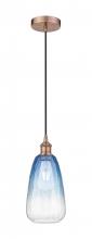 Innovations Lighting 616-1P-AC-G480-6SB - Brookhaven Almond - 1 Light - 6 inch - Antique Copper - Cord hung - Mini Pendant
