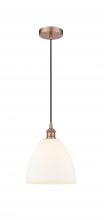 Innovations Lighting 616-1P-AC-GBD-91 - Bristol - 1 Light - 9 inch - Antique Copper - Cord hung - Mini Pendant