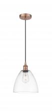 Innovations Lighting 616-1P-AC-GBD-92 - Bristol - 1 Light - 9 inch - Antique Copper - Cord hung - Mini Pendant