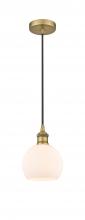 Innovations Lighting 616-1P-BB-G121-6 - Athens - 1 Light - 6 inch - Brushed Brass - Cord hung - Mini Pendant