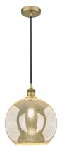 Innovations Lighting 616-1P-BB-G128-12 - Athens - 1 Light - 12 inch - Brushed Brass - Cord hung - Mini Pendant
