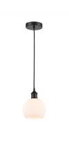 Innovations Lighting 616-1P-BK-G121-6 - Athens - 1 Light - 6 inch - Matte Black - Cord hung - Mini Pendant