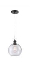 Innovations Lighting 616-1P-BK-G124-8 - Athens - 1 Light - 8 inch - Matte Black - Cord hung - Mini Pendant